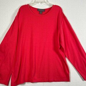Lane Bryant Designs & Co Womens Pullover Ribbed Top Long Sleeve Plus Size 18/20
